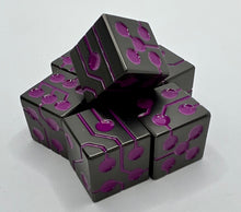 Load image into Gallery viewer, Purple &amp;  Gunmetal | Metal Circuit Dice | 6-Piece Set

